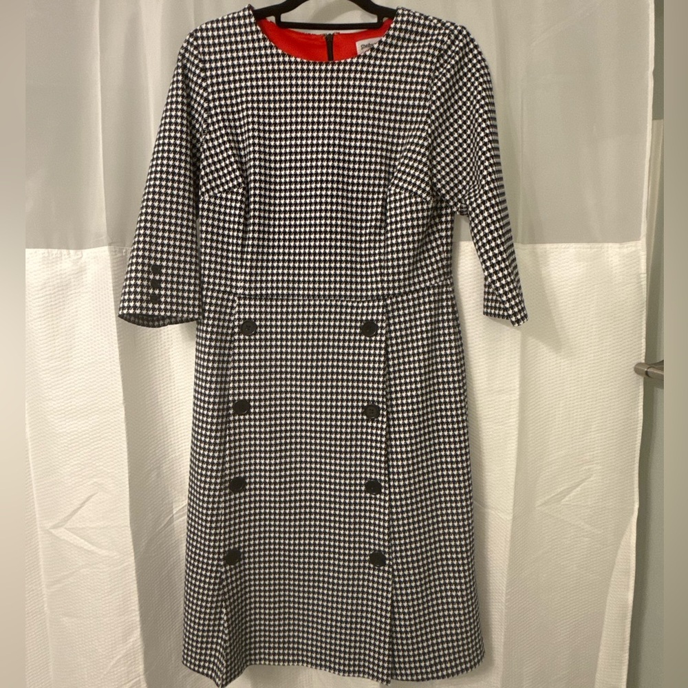 Shelby & Palmer Black and White Houndstooth Dress